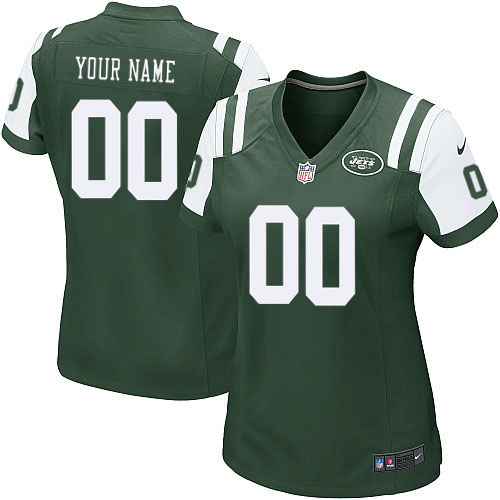 Nike New York Jets Customized Green Stitched Women's NFL Jersey